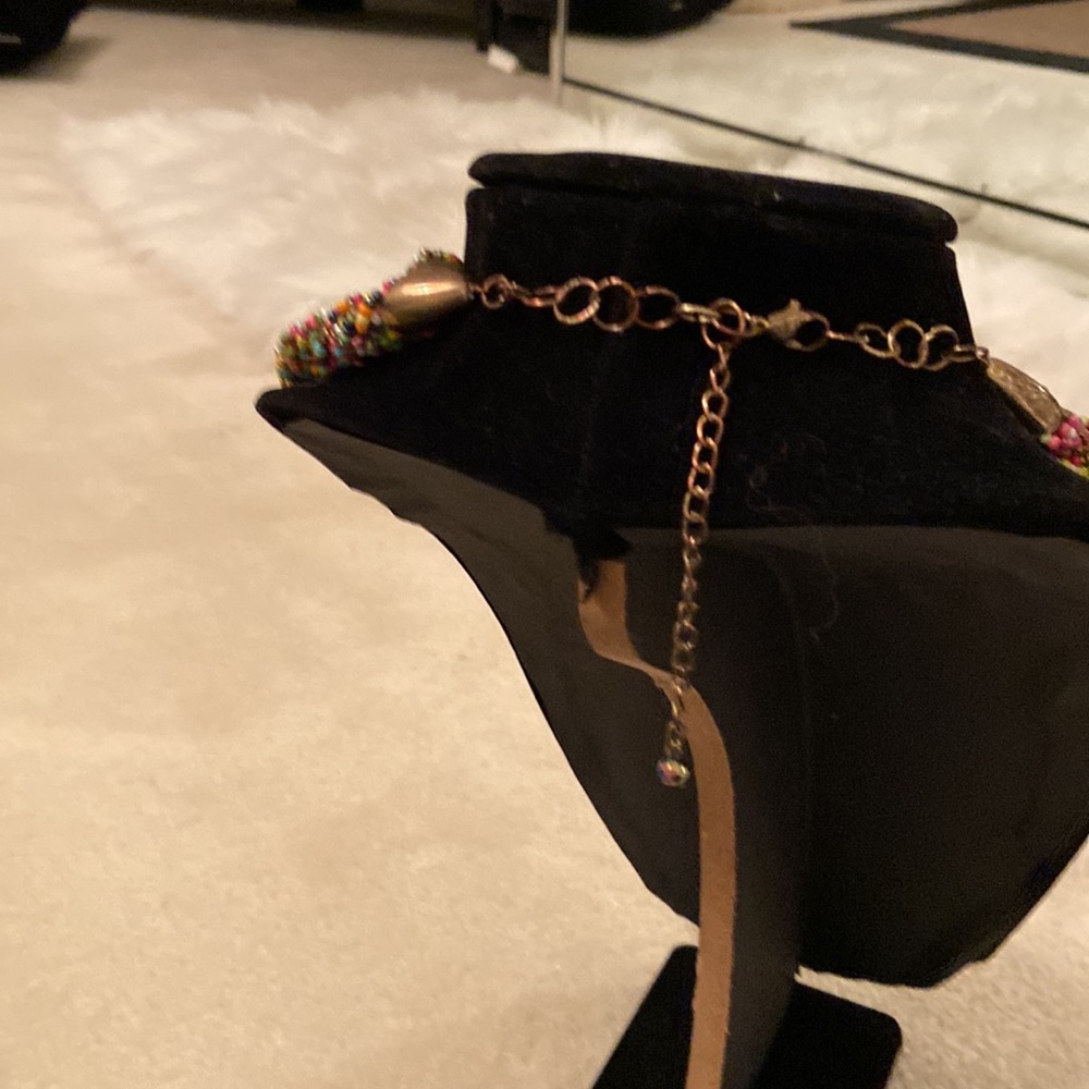 Glass Beaded Statement Necklace - image 3